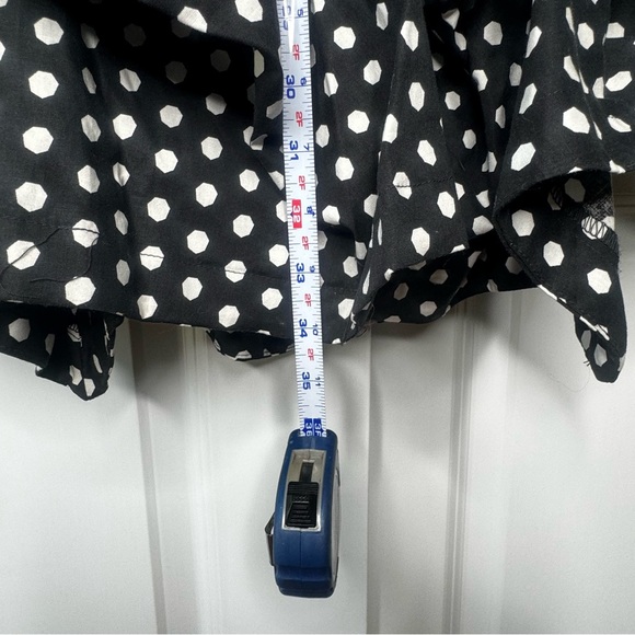 IZ Byer Black and White Polkadot Dress Size S with Cap Sleeves - Picture 10 of 12